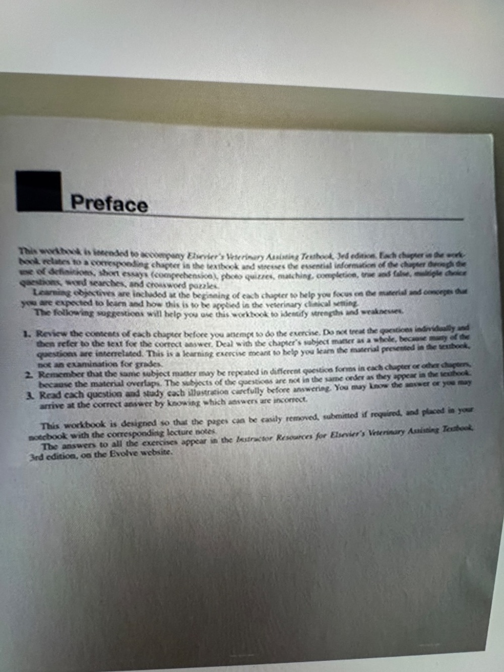 Workbook Elsevier's Veterinary Assisting Textbook - Picture 4 of 8